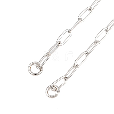 Brass Paperclip Chain Bracelet Making KK-CBADBBF-04P-1