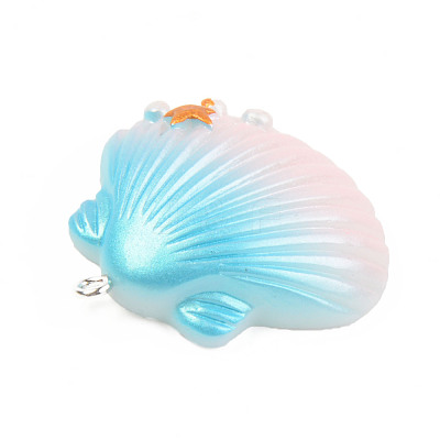 Opaque Resin Pendants X-RESI-S356-059B-05-1
