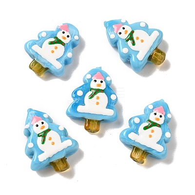 Christmas Theme Handmade Lampwork Beads LAMP-G162-06D-1