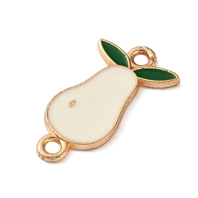 Fruit Theme Alloy Enamel Connector Charms AL-CBA95F4-01KCG-05-1