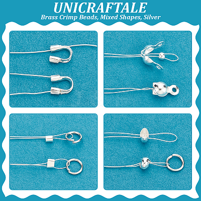 Brass Crimp Beads KK-UN0004-04S-1