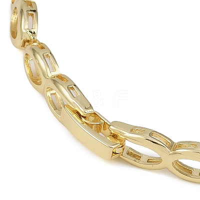 Cubic Zirconia Oval Link Chain Bracelet BJEW-Z069-01G-03-1