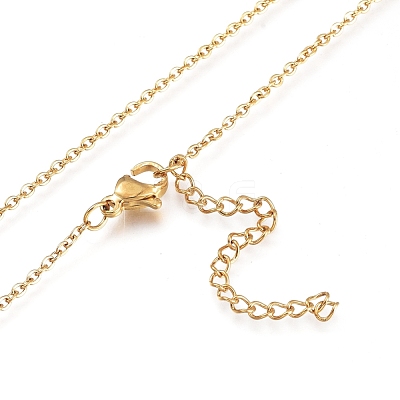 Brass Micro Pave Clear Cubic Zirconia Pendant Necklaces NJEW-L146-28A-G-1