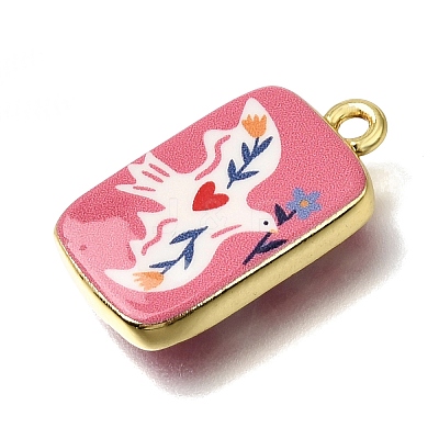 Printed Brass Pendants KK-CBAE379-02G-D-1