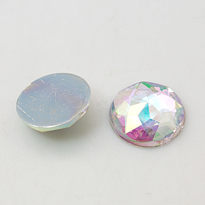 Imitation Taiwan Acrylic Rhinestone Flat Back Cabochons GACR-D003-10mm-17-1