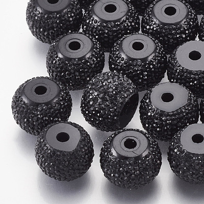 Resin Rhinestone Beads RESI-T020-02F-01-1