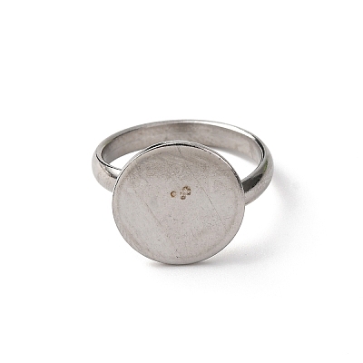 Adjustable 304 Stainless Steel Finger Rings Components STAS-L193-P01-14mm-1