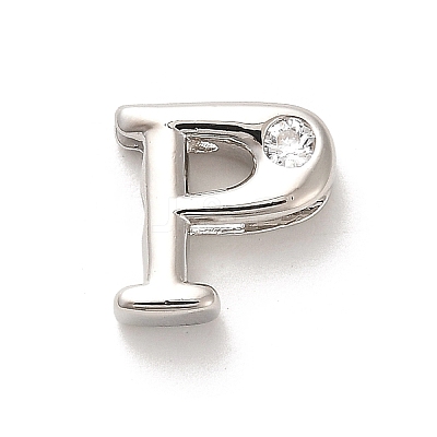 Rack Plating Brass Cubic Zirconia Beads KK-L210-008P-P-1