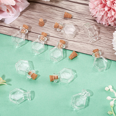 10Pcs Clear Glass Wishing Bottles AJEW-TA0002-85G-1