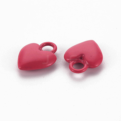 Spray Painted Alloy Charms PALLOY-Q433-032A-RS-1