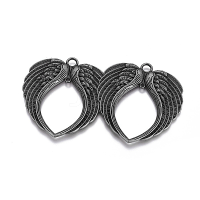 Tibetan Style Alloy Wing Large Pendants X-TIBEP-S100-B-NR-1