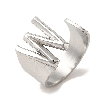 Non-Tarnish 201 Stainless Steel Finger Rings RJEW-H223-04P-W-1