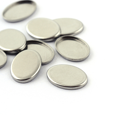 Tarnish Resistant 304 Stainless Steel Plain Edge Bezel Cups X-STAS-Q194-11-1
