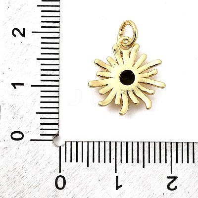 Sun Brass Micro Pave Cubic Zirconia Pendants KK-C134-11G-01-1