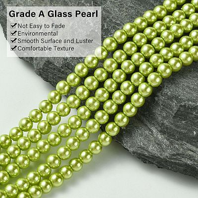 Grade A Glass Pearl Beads LS-HY-J001-4mm-HX014-1