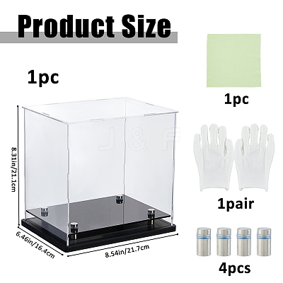 Rectangle Transparent Acrylic Toys Action Figures Display Boxes ODIS-WH0038-220B-1