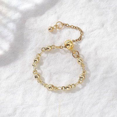 Adjustable Brass Finger Rings RJEW-JR00961-02-1