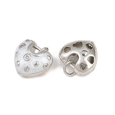 Brass Micro Pave Clear Cubic Zirconia Charms CU-CBAA571-12P-1