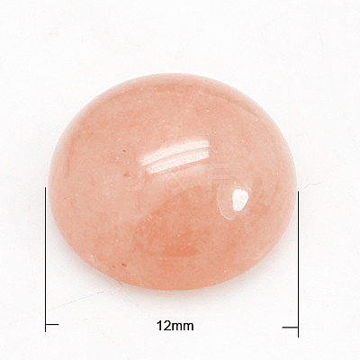 Cherry Quartz Glass Cabochons G-H1596-FR-12mm-21-1