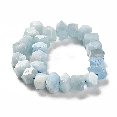 Natural Aquamarine Beads Strands G-N327-05-09-1