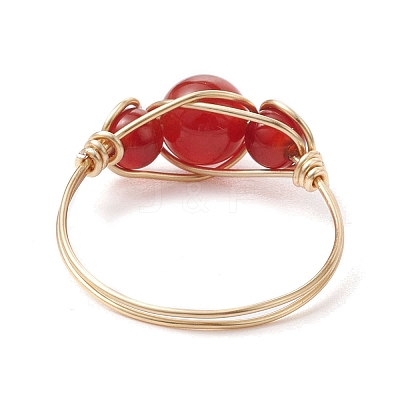 Natural Mixed Gemstone Finger Rings RJEW-JR00605-1