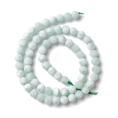 Frosted Natural Glass Beads Strands G-I247-15I-1