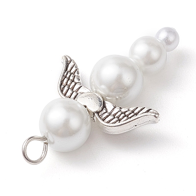 Glass Pearl Pendants PALLOY-JF02711-02-1