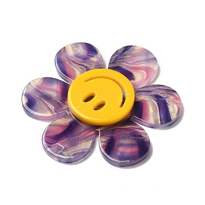 Two Tone Acrylic Big Pendants OACR-B008-D05-1