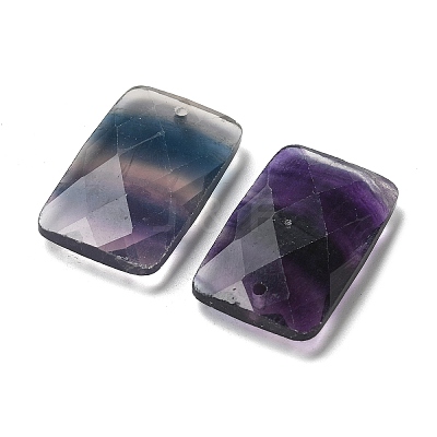 Natural Fluorite Pendants G-Z071-04C-1