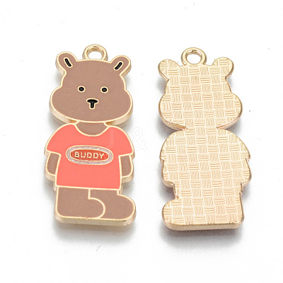 Alloy Enamel Pendants X-ENAM-T011-07KC-RS-1