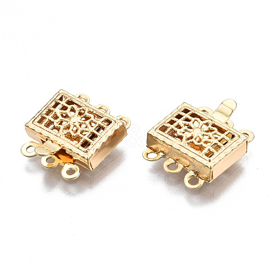 Brass Box Clasps KK-S356-311-NF-1