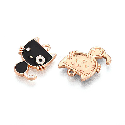 Alloy and Enamel Pendants ENAM-T021-35A-G-1