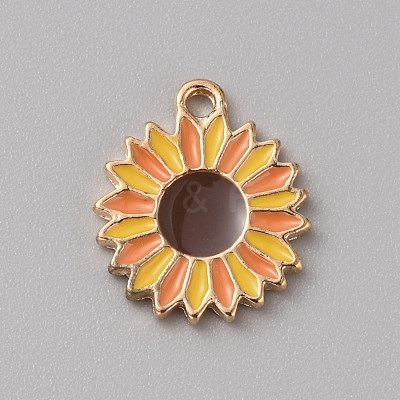 Thanksgiving Day Alloy Enamel Pendants PALLOY-WH0107-02C-KCG-1