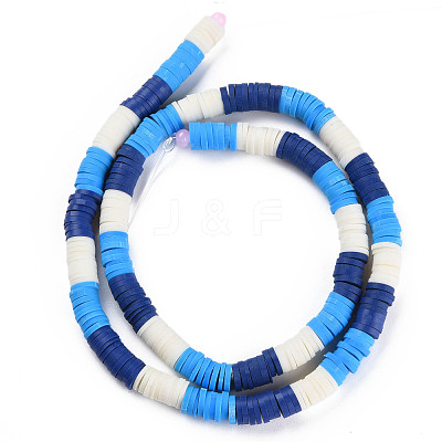 Fixed 3 Color Handmade Polymer Clay Bead Strands X-CLAY-S096-029H-1