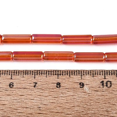 Electroplate Transparent Glass Beads Strands EGLA-Q132-02A-C02-1