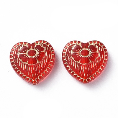 Plating Acrylic Beads X-OACR-P007-09-1