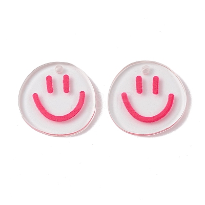 Transparent Printed Acrylic Pendants TACR-P005-01C-1