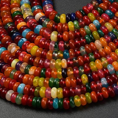 Natural Agate Beads Strands G-L635-A01-4x2mm-03-1