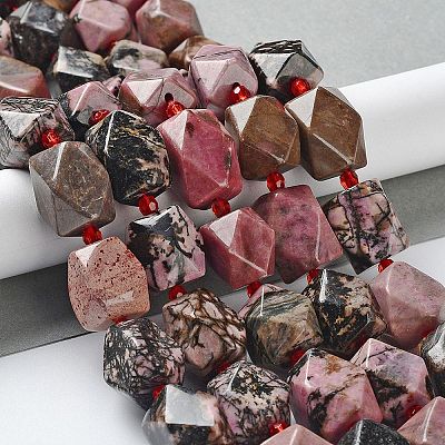 Natural Rhodonite Beads Strands G-C182-31-02-1