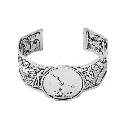 Constellation Alloy Open Cuff Bangles for Women Men LS-BJEW-C064-01AS-07-1