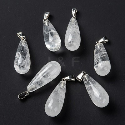 Natural Quartz Crystal Pendants G-F707-16-1