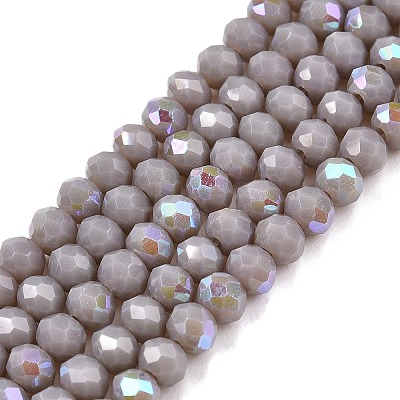 Electroplate Opaque Solid Color Glass Beads Strands LS-EGLA-A044-P3mm-L10-1