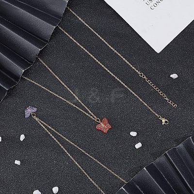 304 Stainless Steel Cable Chain Necklace STAS-UN0017-34G-A-1