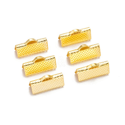 Iron Ribbon Crimp Ends E183-G-1