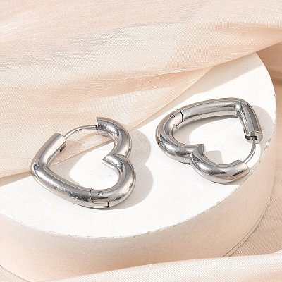 304 Stainless Steel Hoop Earrings SA-CBA46AF-26P-03-1