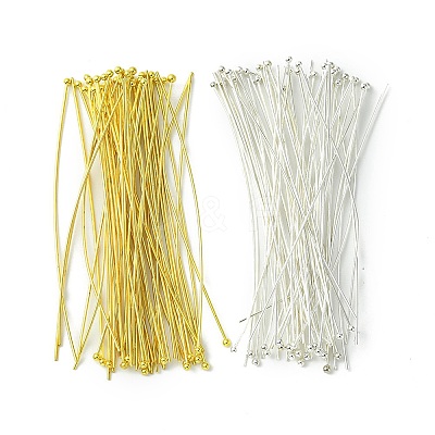 100Pcs 2 Colors Brass Ball Head Pins KK-YW0001-99-1