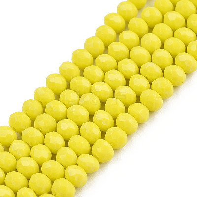 Opaque Solid Color Glass Beads Strands EGLA-A034-P3mm-D26-1