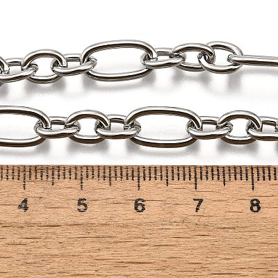 Non-Tarnish Unisex 304 Stainless Steel Figaro Chain Necklaces NJEW-H215-03P-1