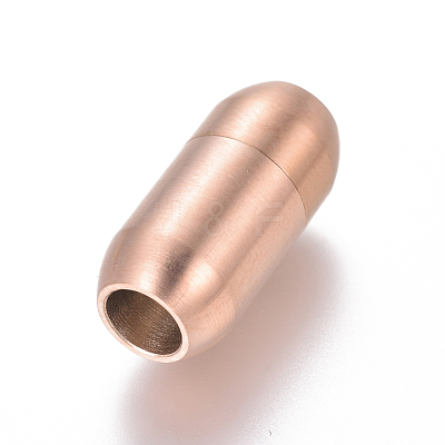 304 Stainless Steel Magnetic Clasps with Glue-in Ends STAS-F227-52-RG-1