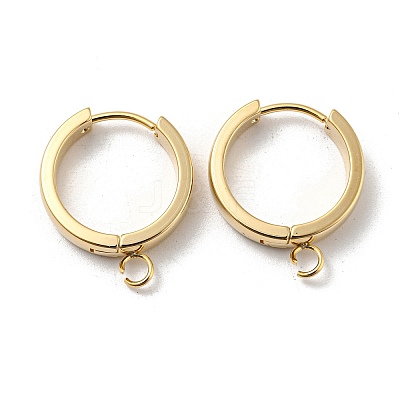 201 Stainless Steel Huggie Hoop Earrings Findings STAS-A167-01U-G-1